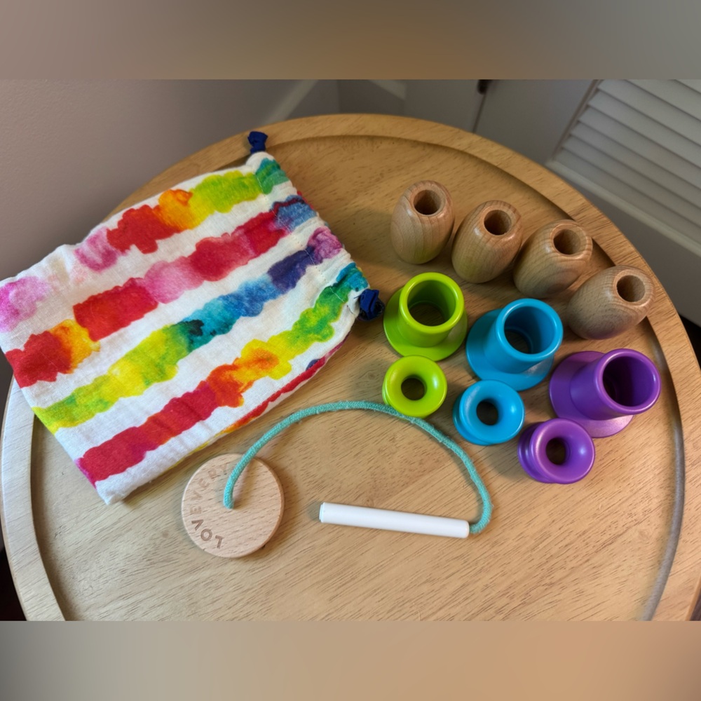 Lovevery Threadable Bead Kit (15 Original Pieces + 8 Extra Beads)